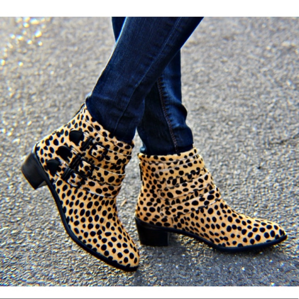 Loeffler Randall leopard booties